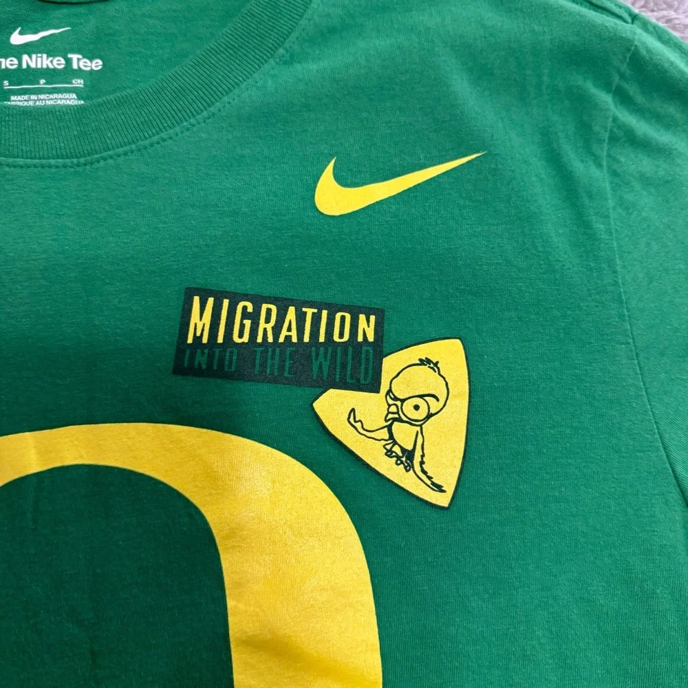 Oregon Ducks Shirt X Migration S/S Tee Men’s Size‎ Small Green Nike Movie